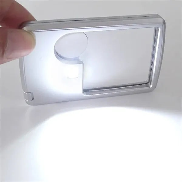 Portable Mini 3X 6X Magnifier with Double Lens And LED Light