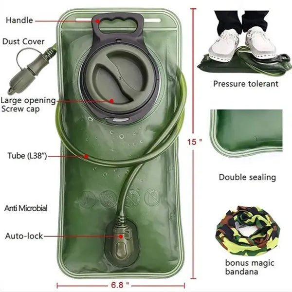 2L Hydration Water Bladder Hiking