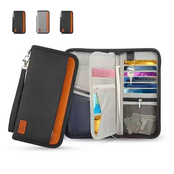 RFID Family Passport Wallet Holder Waterproof Document Organ