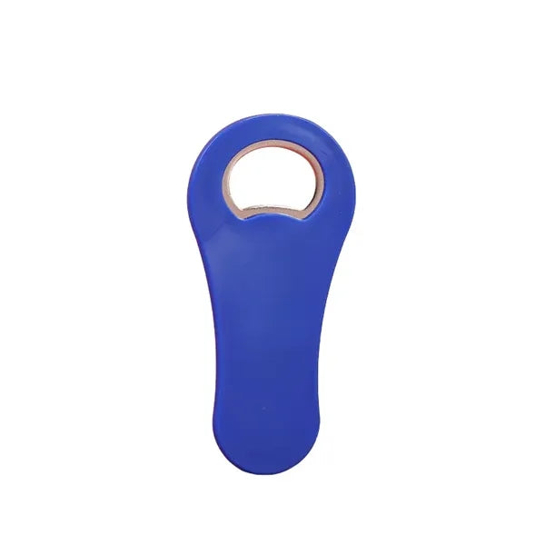 Slim Ergonomic Handheld Bottle Opener with Magnetic Backing