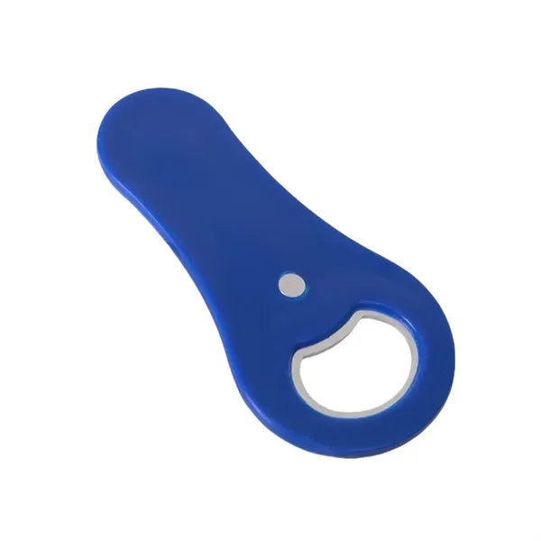 Slim Ergonomic Handheld Bottle Opener with Magnetic Backing
