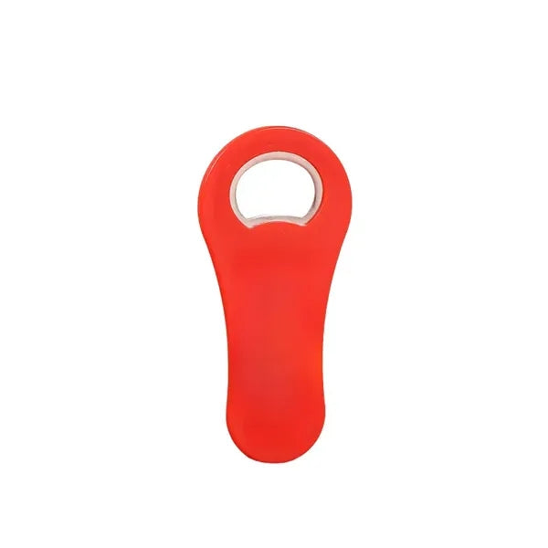 Slim Ergonomic Handheld Bottle Opener with Magnetic Backing
