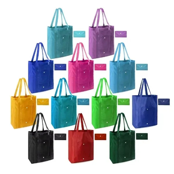 Non Woven Fold-up Tote Bag with Pouch