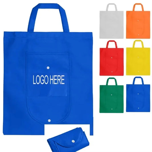 Non Woven Fold-up Tote Bag with Pouch