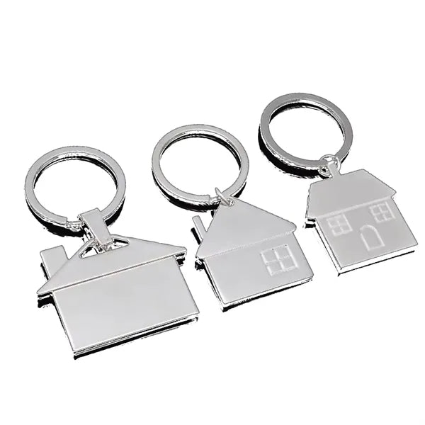 Metal House Keychain