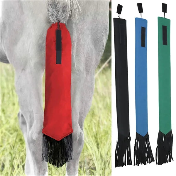 Horse Tail Wrap With Fringe Protector Guard Equestrian