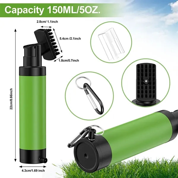 5oz Golf Spray Water Brush with Keychain