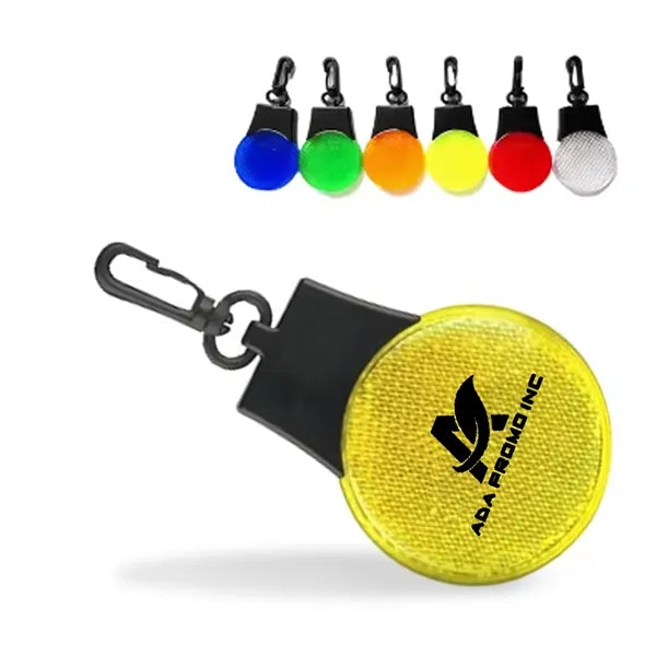 Safety Reflector LED Blinking Light Clip