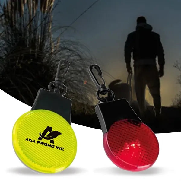 Safety Reflector LED Blinking Light Clip
