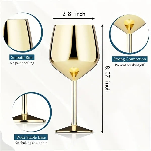 18 OZ Stainless Steel Wine Goblets