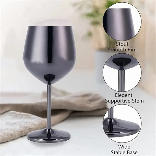 18 OZ Stainless Steel Wine Goblets