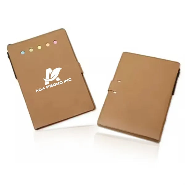 Recycled Notepad Notebook with Sticky Note & Pen