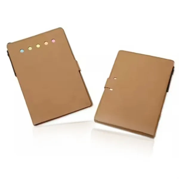 Recycled Notepad Notebook with Sticky Note & Pen