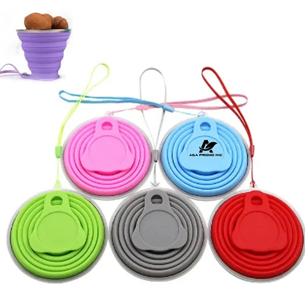 Silicone Folding Camping Cup with Lids