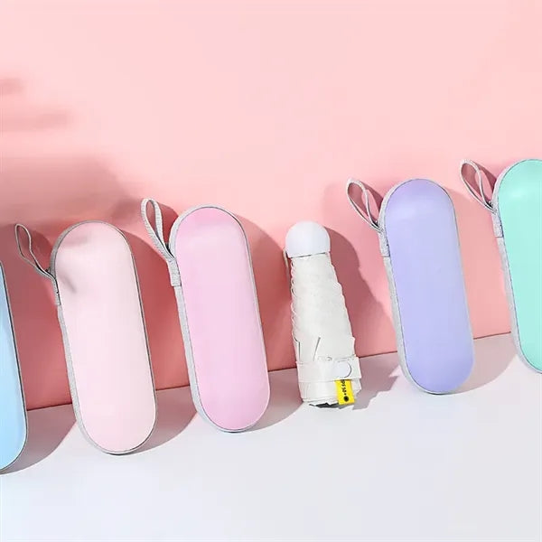 Travel Mini Umbrella for Purse With Case-Small Compact UV