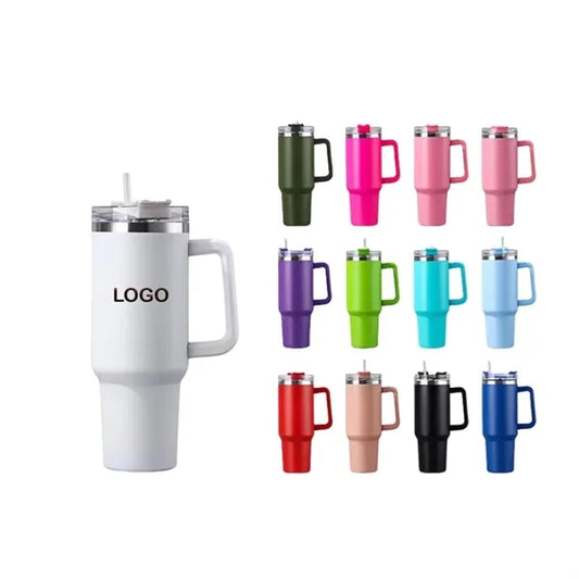 40Oz Stainless Steel Cup Coffee Tumbler with Handle