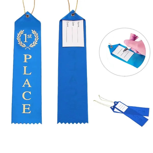 2" x 8" Custom Printed Pointed Top Ribbon Badge