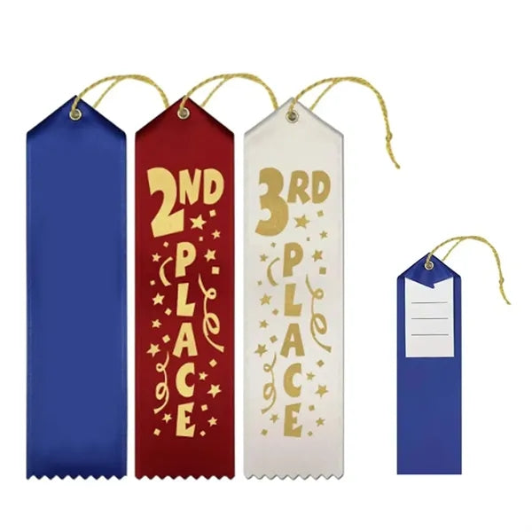 2" x 8" Custom Printed Pointed Top Ribbon Badge