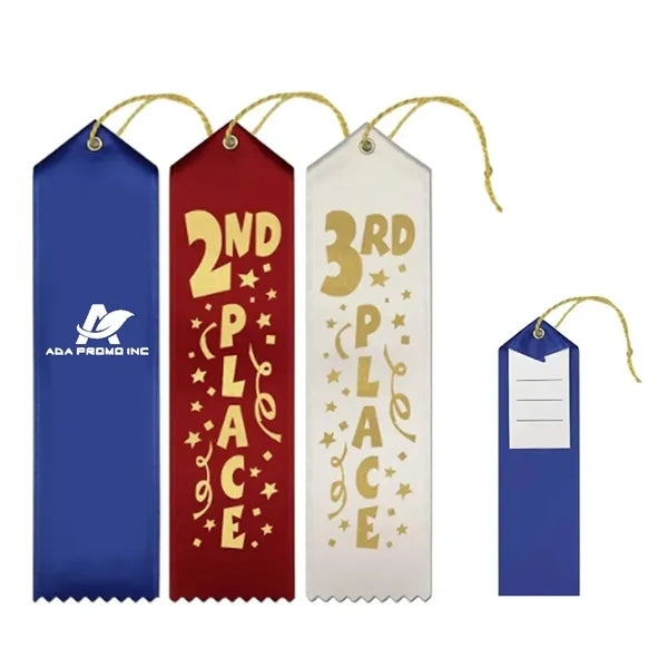 2" x 8" Custom Printed Pointed Top Ribbon Badge