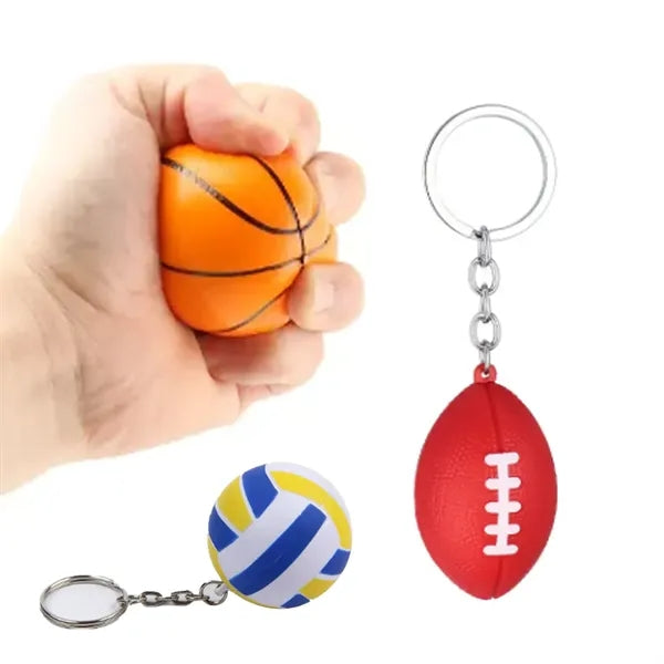 Stress Reliever Ball Key Chains