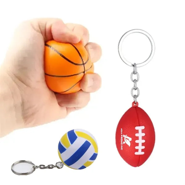 Stress Reliever Ball Key Chains