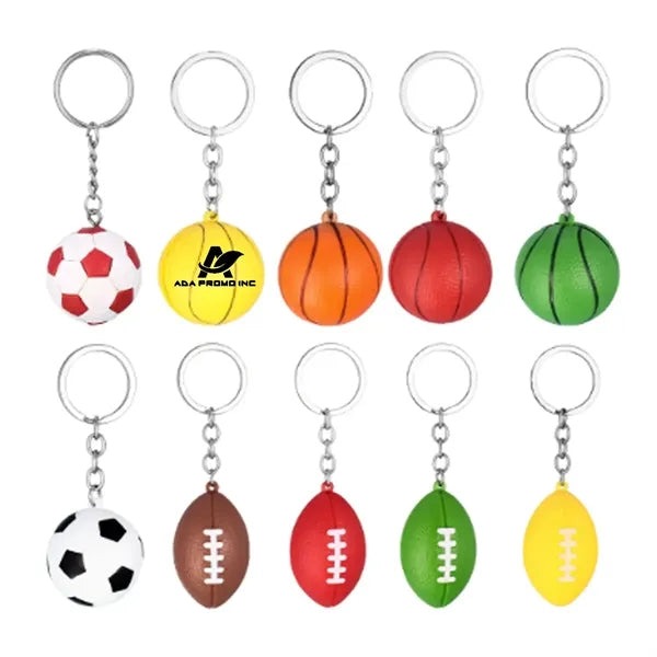 Stress Reliever Ball Key Chains
