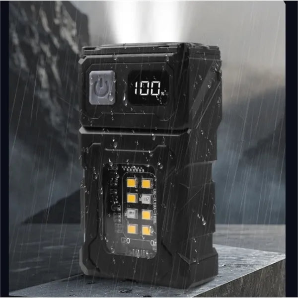 8 Brightness Levels LED Water Proof Flash Light Key Torch