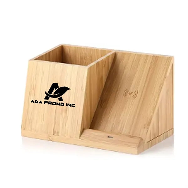 Wood Wireless Charger with Organizer