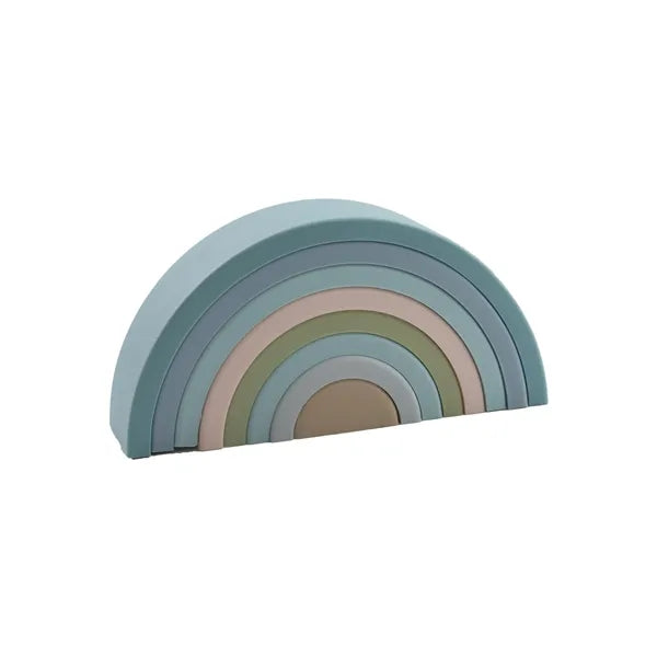 Silicone Rainbow Stacking Toy Building Blocks, Stacker