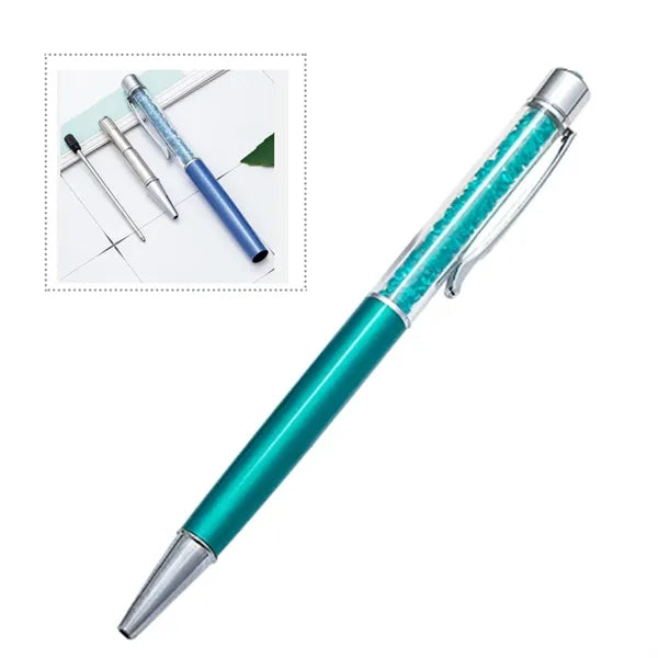 Diamond Retractable Ballpoint Touch Screen Pen