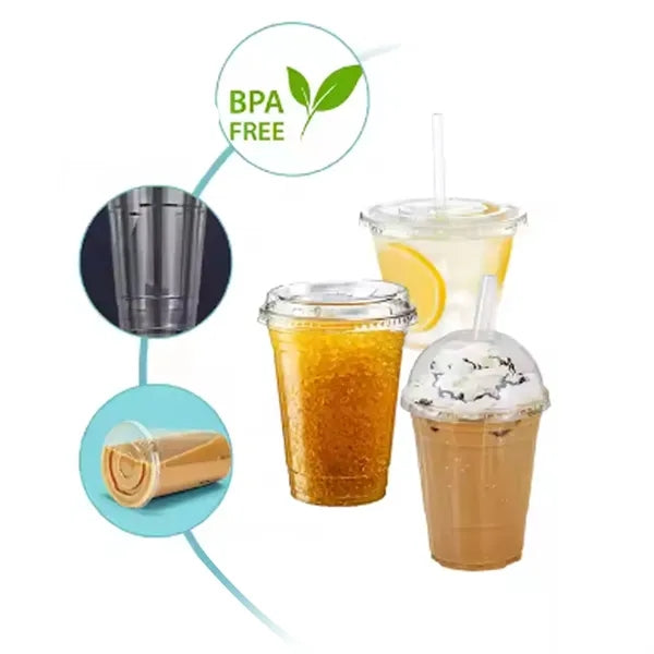 12oz Disposable Plastic Cup With Lid