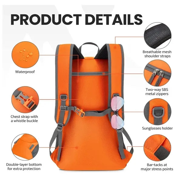 40L Lightweight Packable Travel Hiking Backpack