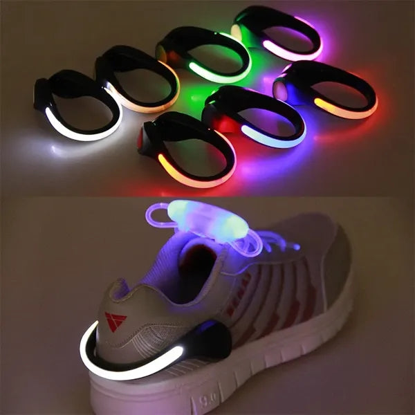 Luminous Flashing Bright Night Running LED Shoe Clip Light