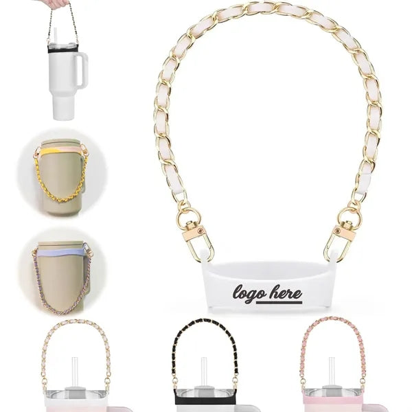 Soft Silicone Water Bottle Handle/Carrier with Strap