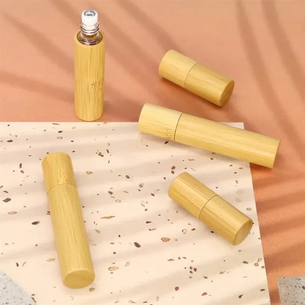 Portable Essential Oils Bamboo Bottle with Roller Ball