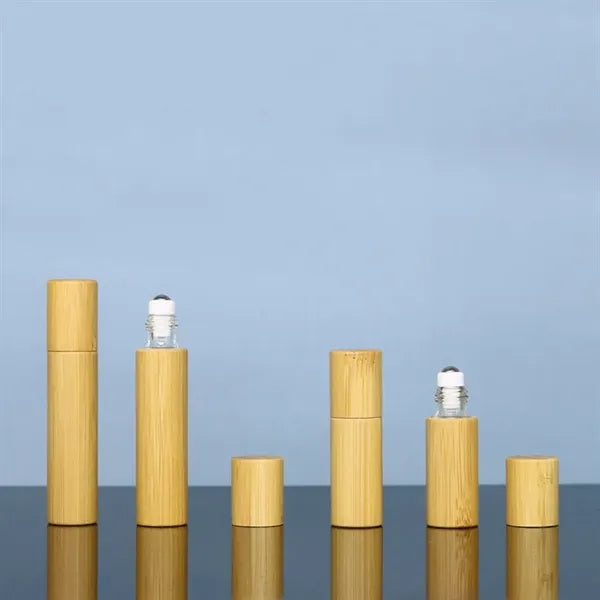 Portable Essential Oils Bamboo Bottle with Roller Ball