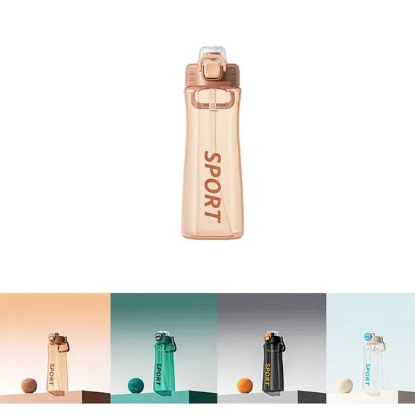 Transparent Handle Portable Plastic Cup with graduated Sport