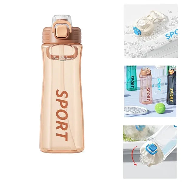 Transparent Handle Portable Plastic Cup with graduated Sport