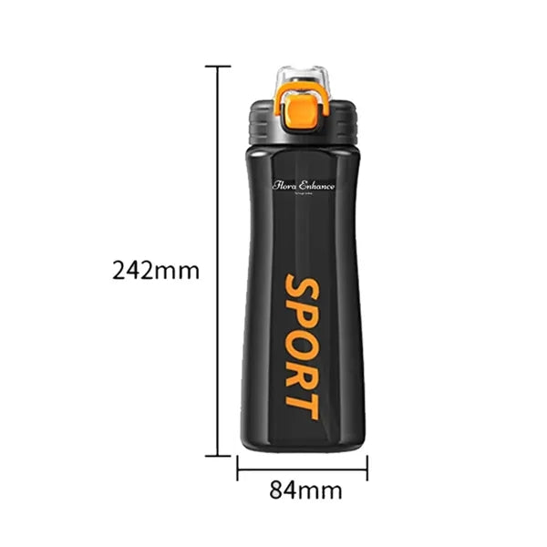 Transparent Handle Portable Plastic Cup with graduated Sport