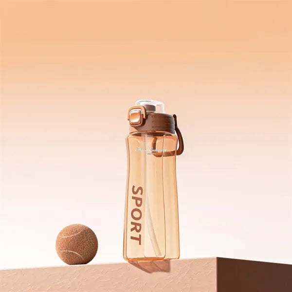 Transparent Handle Portable Plastic Cup with graduated Sport