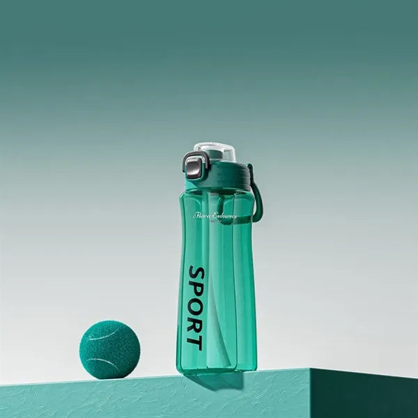 Transparent Handle Portable Plastic Cup with graduated Sport