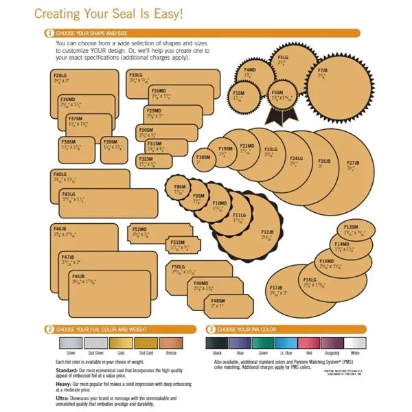 Foil seals - Jumbo Rectangle