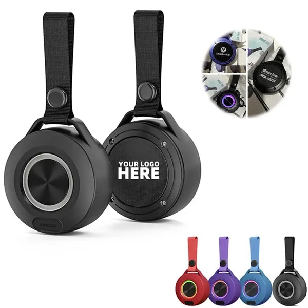 Waterproof Mini Wireless Speaker with LED Light and Strap