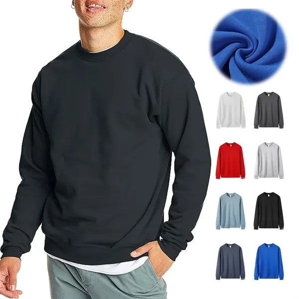 Autumn Winter Men's Cotton Long Sleeve Crewneck Sweatshirt