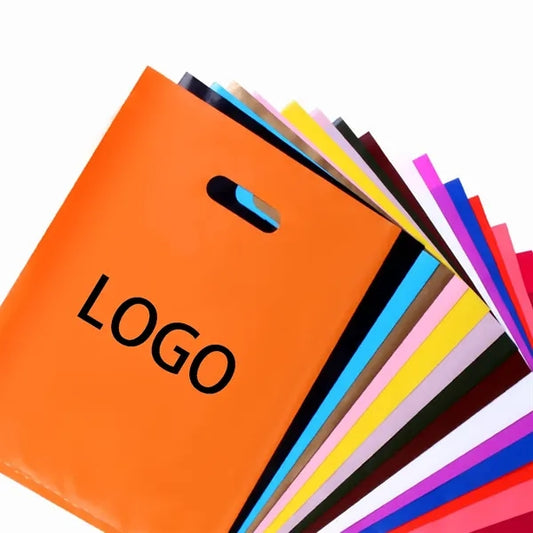 Frosted Plastic Die-Cut Bag with Flexo Ink Printing