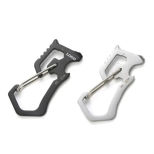 7 in 1 EDC Life Saving Card Carabiner Multitool Keychain