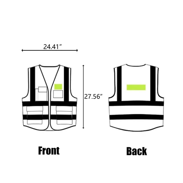 Reflective Safety Warning Vest For Construction Crews