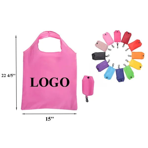 Eco-friendly Foldable Shopping Grocery Tote Bag w/Pouch