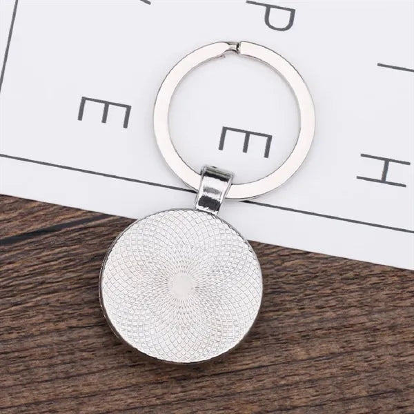 Full Color Printing Breast Cancer Care Keychain