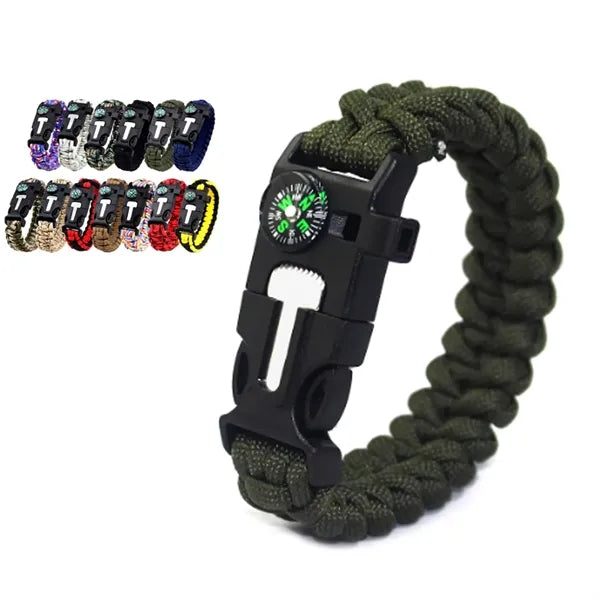 Survival Paracord Bracelet with Compass